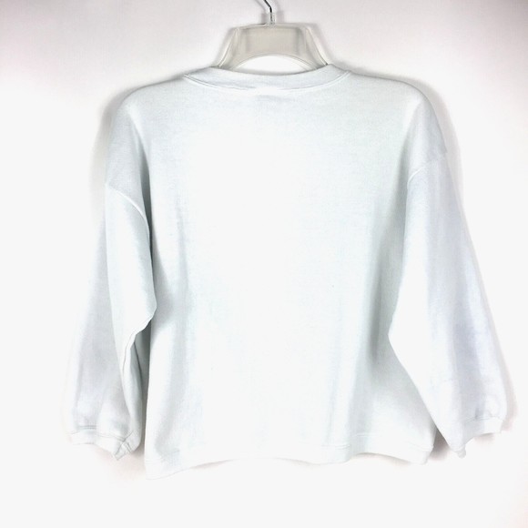 Cropped Christmas Sweatshirt Pullover JUST SAY HO Hillary Vermont Versatility - Picture 2 of 6